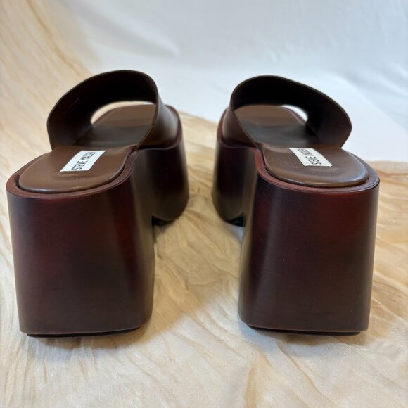 Steve Madden Arwen Brown Platform Leather Sandals Women's Size 7 - Picture 5 of 8